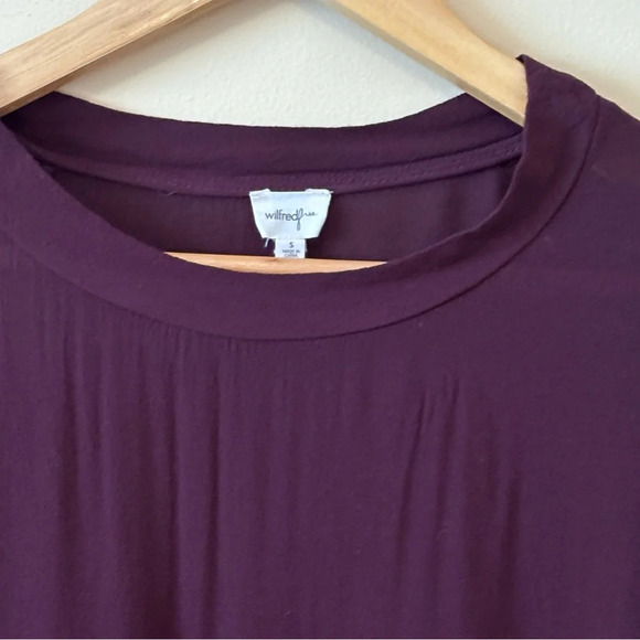 Wilfred| Aritzia| Chic Plum Long Sleeve Pocket Viscose Top Sz‎ S - Picture 5 of 7